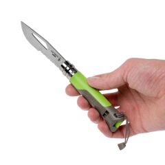 Opinel Inox No 08 Paslanmaz Çelik Outdoor Çakı - Yeşil