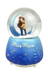 Beyaz Ay - White Moon Işıklı ve Müzikli Kar Küresi