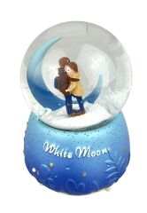 Beyaz Ay - White Moon Işıklı ve Müzikli Kar Küresi