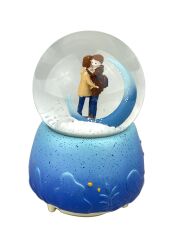 Beyaz Ay - White Moon Işıklı ve Müzikli Kar Küresi