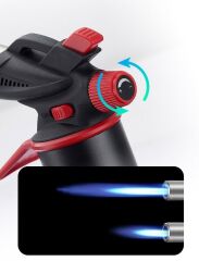 Ayaklı Tourch Jet Çakmak Krom 19cm WELDGUN022MRT