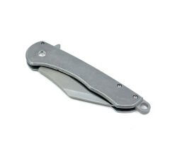 Metal Gövde Frame Lock Katlanır Çakı - Satin Krom
