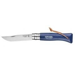 Opinel No 08 Paslanmaz Çelik Trekking Çakı + Kılıf Set - Mavi