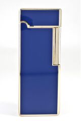 Slim Metal Çakmak - Mavi - Taşlı Gazlı