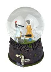 Kemancı Aşıklar Işıklı ve Müzikli Kar Küresi