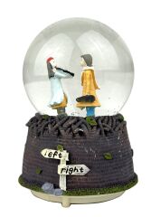 Kemancı Aşıklar Işıklı ve Müzikli Kar Küresi