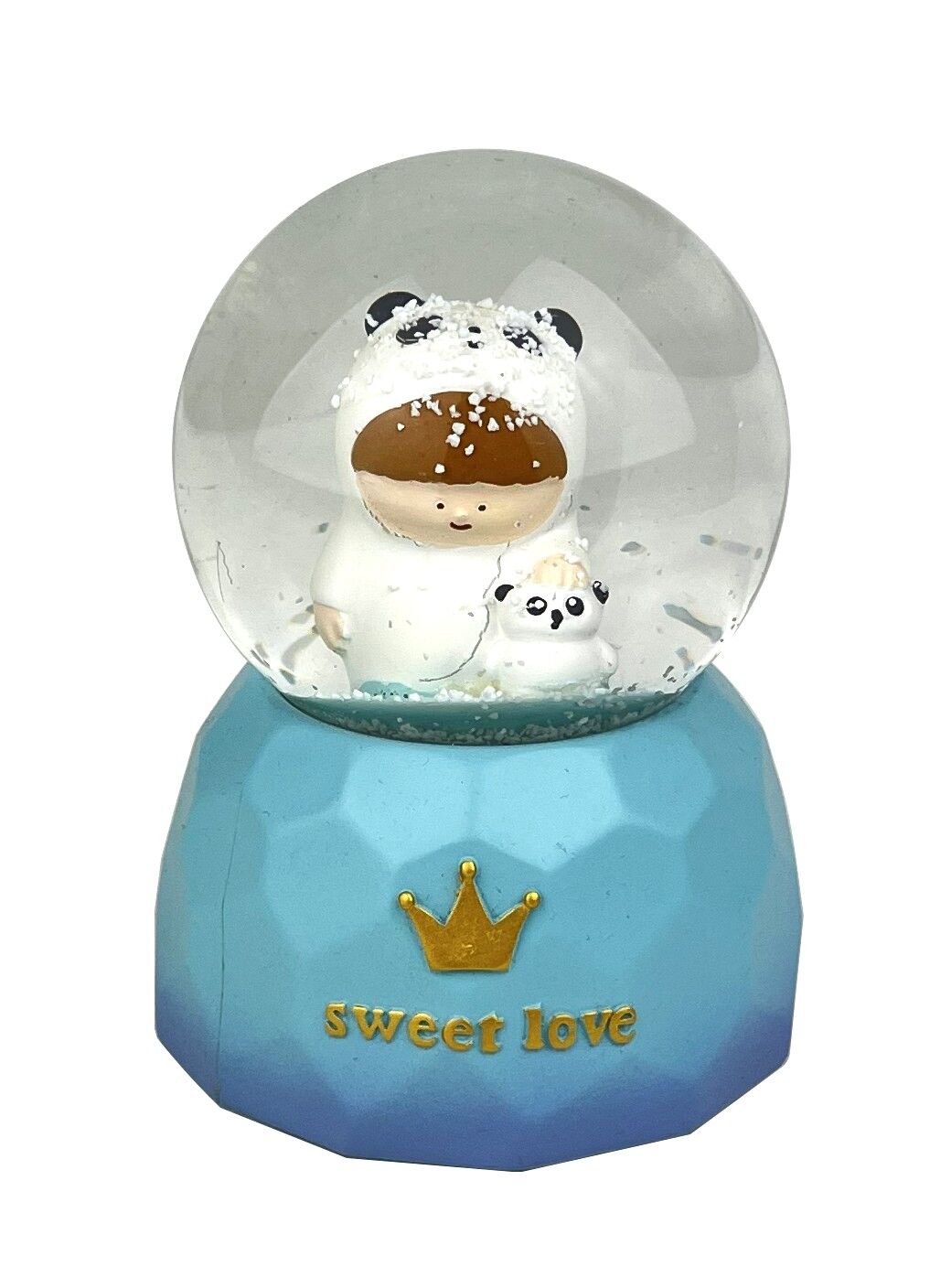 Sweet Love Panda Tulumlu Çocuk Işıklı ve Müzikli Kar Küresi
