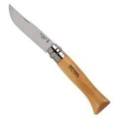 Opinel No 08 Paslanmaz Çelik Trekking Çakı + Kılıf Set - Naturel