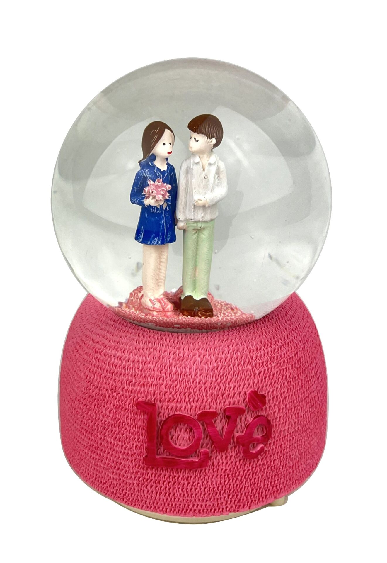 Love Aşk Müzikli ve Işıklı Müzikli Kar Küresi