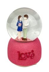 Love Aşk Müzikli ve Işıklı Müzikli Kar Küresi