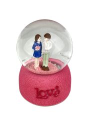 Love Aşk Müzikli ve Işıklı Müzikli Kar Küresi