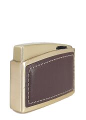 Gazlı Metal Çakmak Kahverengi Deri