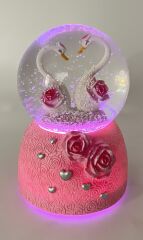 Kuğular - Swans Işıklı ve Müzikli Kar Küresi