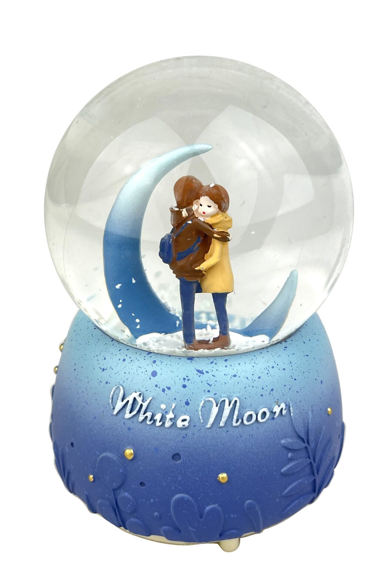 White Moon - Beyaz Ay Işıklı ve Müzikli Kar Küresi