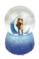 White Moon - Beyaz Ay Işıklı ve Müzikli Kar Küresi