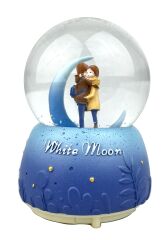 White Moon - Beyaz Ay Işıklı ve Müzikli Kar Küresi