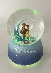 White Moon - Beyaz Ay Işıklı ve Müzikli Kar Küresi