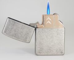 Metal Gri Eskitme Çakmak Mum Alev + Tourch Alev