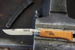 Opinel N°08 Carbon + Sheath - Ahşap Kutulu ve Kılıflı Karbon Çelik Çakı