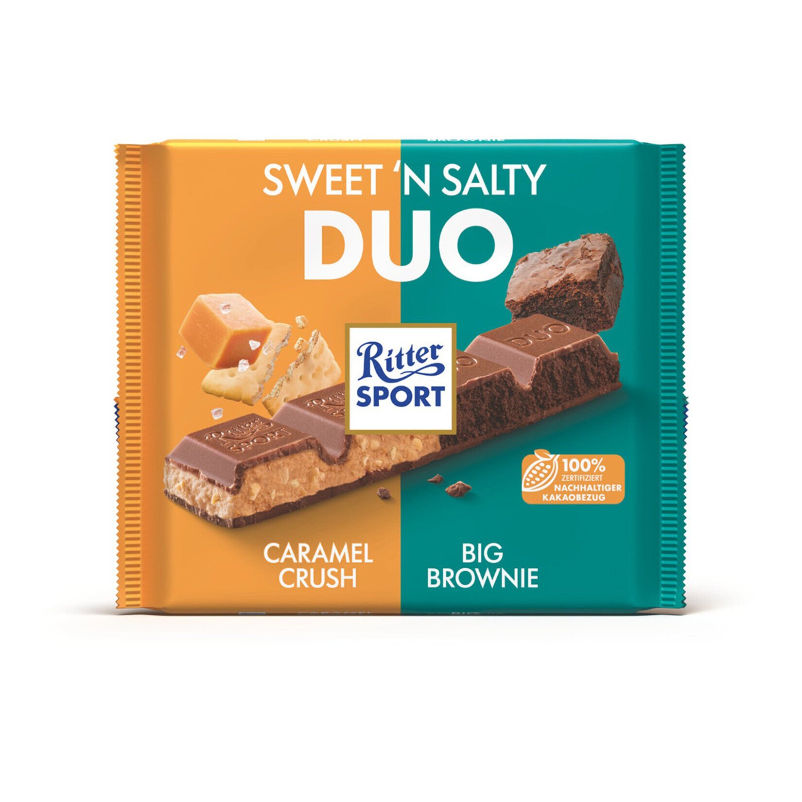 Ritter Sport Sweet'n Salty - Karamel ve Browni Dolgulu Sütlü Çikolata 218 G