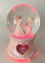 Love You Forever Işıklı ve Müzikli Kar Küresi