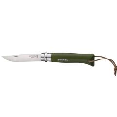 Opinel Inox No 8 Gürgen Saplı Paslanmaz Çelik Trekking Çakı - Haki