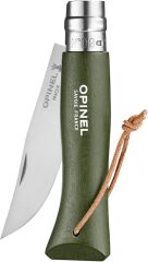 Opinel Inox No 8 Gürgen Saplı Paslanmaz Çelik Trekking Çakı - Haki