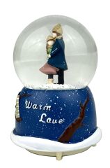 Warm Love Işıklı ve Müzikli Kar Küresi Model 1 - Lacivert