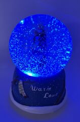 Warm Love Işıklı ve Müzikli Kar Küresi Model 1 - Lacivert