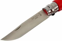 Opinel Inox No 8 Gürgen Saplı Paslanmaz Çelik Trekking Çakı - Kırmızı