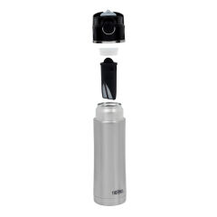 Thermos NS403BK Filter Çay Demleme Aparatlı Mug 0,47L - Siyah/Krom