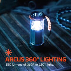 NEBO Galileo Tempest 350 Lümen - Su Dirençli Fener - 360° ARCUS LED Teknolojisi, Manyetik Taban ve Çoklu Aydınlatma Modları ile