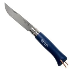 Opinel Inox No 8 Gürgen Saplı Paslanmaz Çelik Trekking Çakı - Mavi