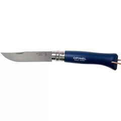 Opinel Inox No 8 Gürgen Saplı Paslanmaz Çelik Trekking Çakı - Mavi