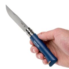 Opinel Inox No 8 Gürgen Saplı Paslanmaz Çelik Trekking Çakı - Mavi