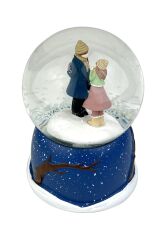 Warm Love Işıklı ve Müzikli Kar Küresi Model 2 - Lacivert