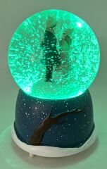 Warm Love Işıklı ve Müzikli Kar Küresi Model 2 - Lacivert