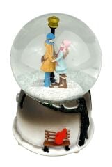 Kavuşan Çift Işıklı ve Müzikli Kar Küresi