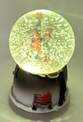 Kavuşan Çift Işıklı ve Müzikli Kar Küresi