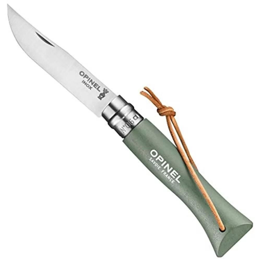 Opinel Inox No 6 Gürgen Saplı Paslanmaz Çelik Trekking Çakı - Yeşil