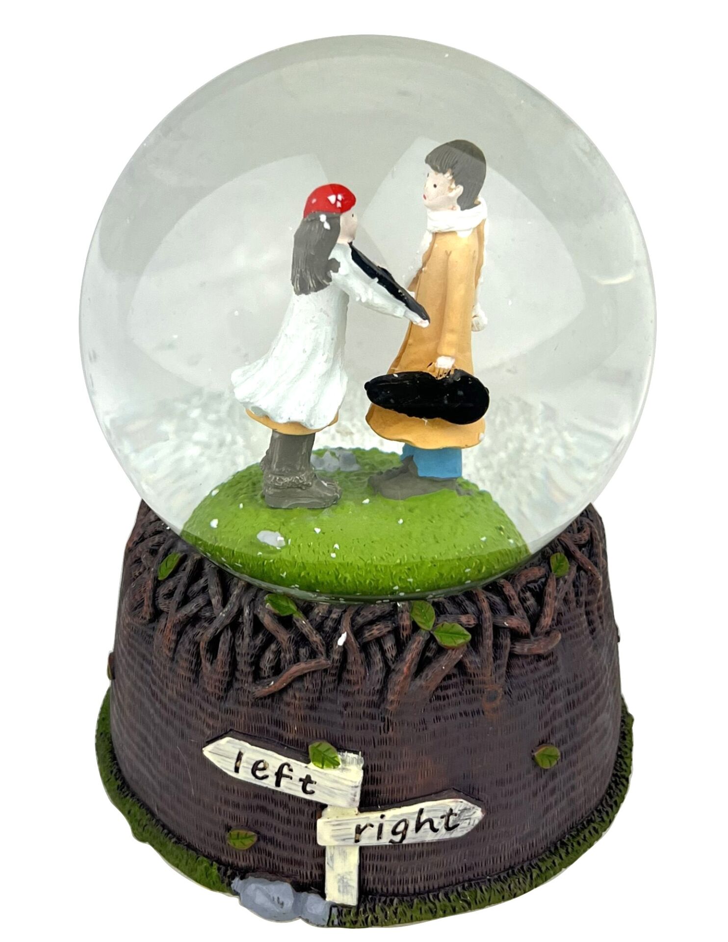 Left-Right Kemancı Işıklı ve Müzikli Kar Küresi