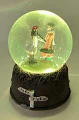 Left-Right Kemancı Işıklı ve Müzikli Kar Küresi