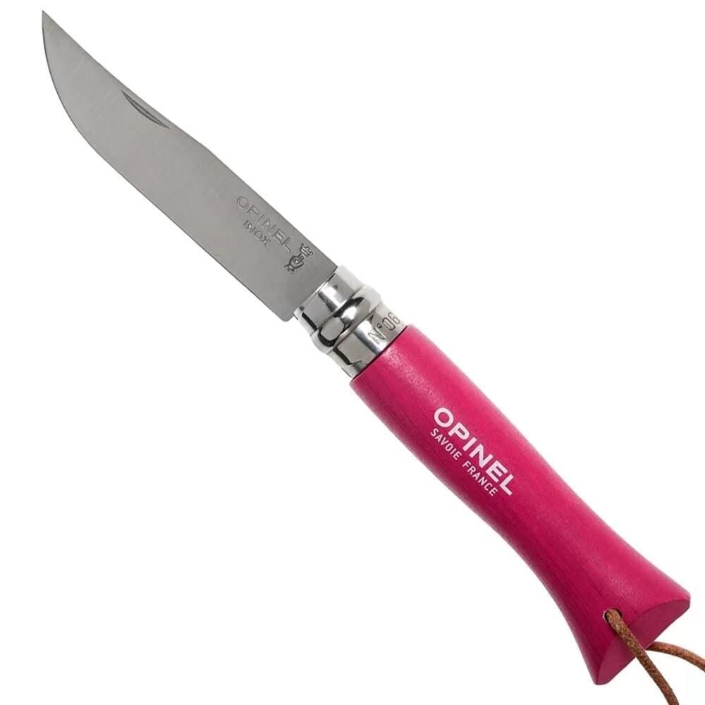 Opinel Inox No 6 Gürgen Saplı Paslanmaz Çelik Trekking Çakı - Fuşya