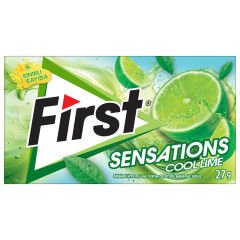 First Sensations Cool Lime Misket Limonu ve Nane Aromalı Şekersiz Tatlandırıcılı Sakız 3'lü Paket