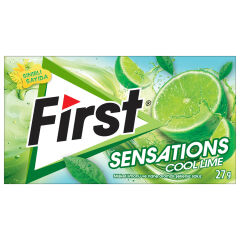 First Sensations Cool Lime Misket Limonu ve Nane Aromalı Şekersiz Tatlandırıcılı Sakız 3'lü Paket