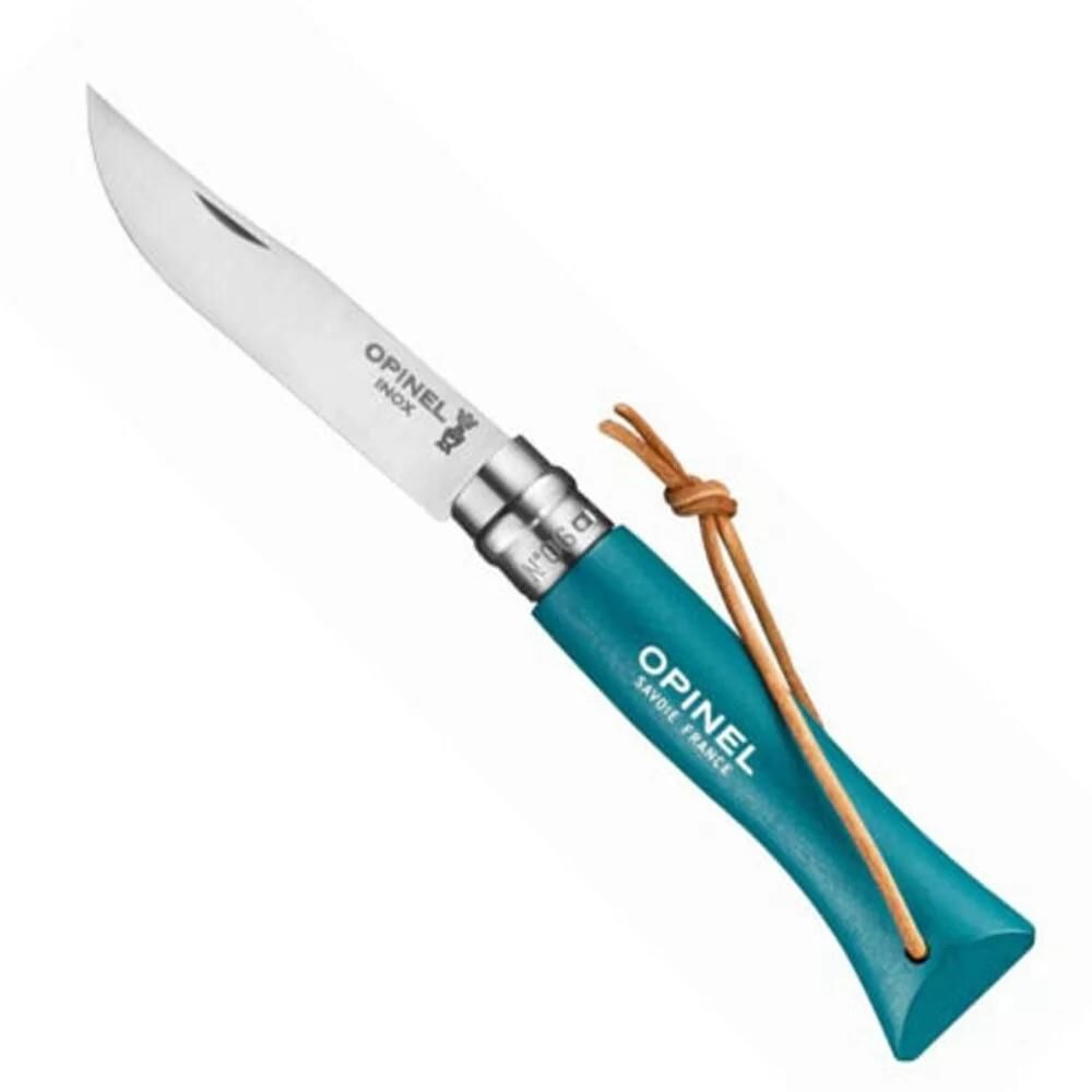 Opinel Inox No 6 Gürgen Saplı Paslanmaz Çelik Trekking Çakı - Turkuaz