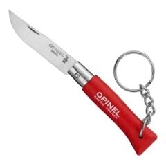 Opinel No 4 Anahtarlıklı Paslanmaz Çelik Çakı - Kırmızı