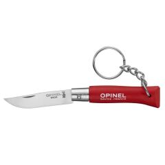 Opinel No 4 Anahtarlıklı Paslanmaz Çelik Çakı - Kırmızı