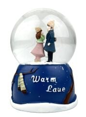 Warm Love Işıklı Kar Küresi Küçük Boy Lacivert