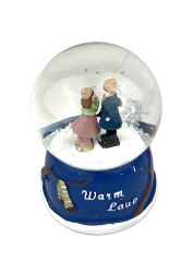 Warm Love Işıklı Kar Küresi Küçük Boy Lacivert